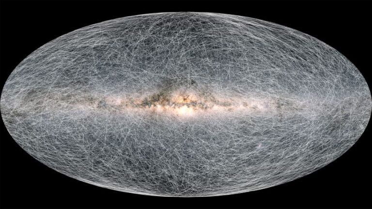 Gaia's mapping shows how 40,000 stars, all located within 326 light-years of the solar system, will move in the next 400,000 years.