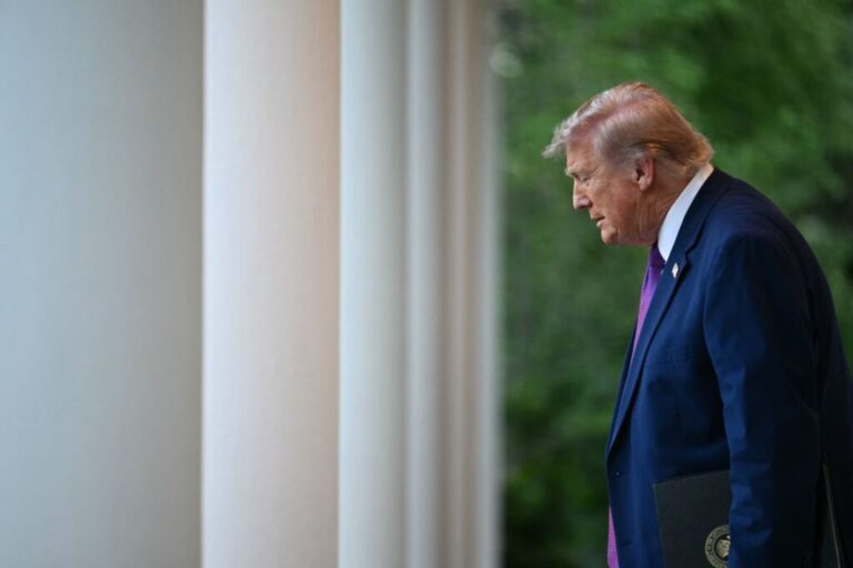 President Donald Trump arrives for a