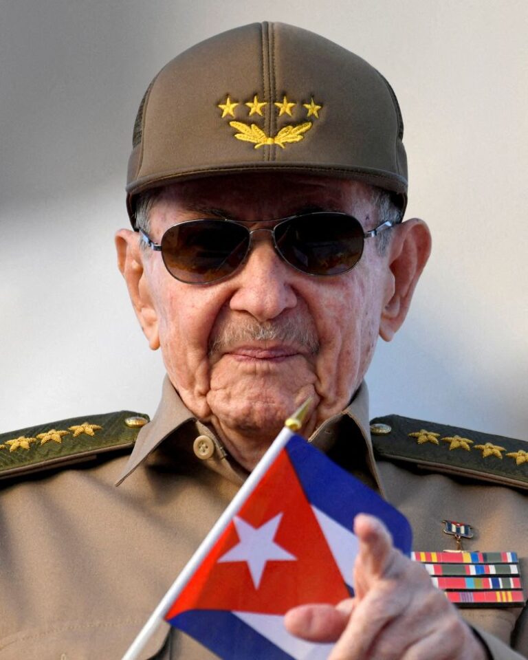 Cuba's former President Raúl Castro in Havana, Cuba, on May 1, 2025.