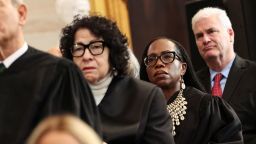 Supreme Court Associate Justice Sonia Sotomayor and Associate Supreme Court Justice Ketanji Brown Jackson listen as U.S. President Donald Trump speaks during inauguration ceremonies in the Rotunda of the U.S. Capitol on January 20, 2025 in Washington, DC. Donald Trump takes office for his second term as the 47th president of the United States. Chip Somodevilla/Pool via REUTERS