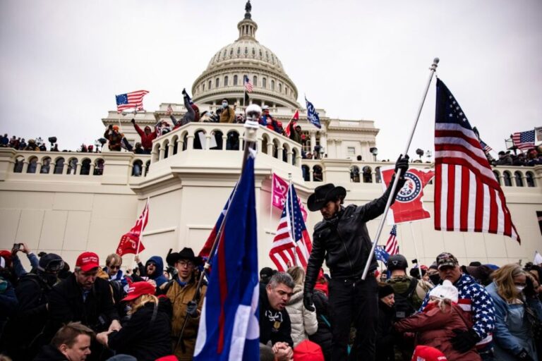 Trump supporters storm the US Capito on January 6, 2021.