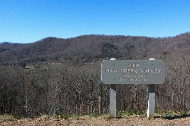 Asheville was devastated by Hurricane Helene in September 2024. The area around Haw Creek Valley Overlook is shown here.