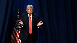 U.S. President Donald Trump arrives to speak at The Villages Charter School on May 01, 2026 in The Villages, Florida. President Trump spoke about economic development, his administration's tax plan and Social Security.