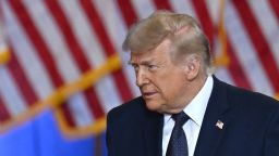 President Donald Trump walks out on stage to speak at Rockland Community College in Suffern, New York, on Friday,  May 22.