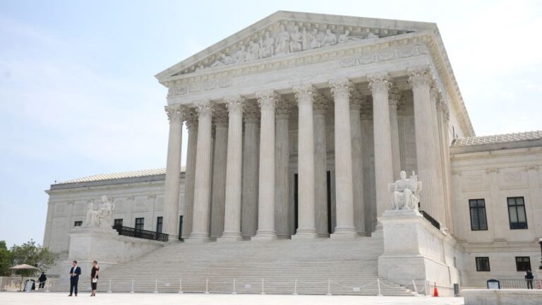 WASHINGTON, DC - JUNE 11: The U.S. Supreme Court is seen on June 11, 2026 in Washington, DC. (Photo by Kevin Dietsch/Getty Images)