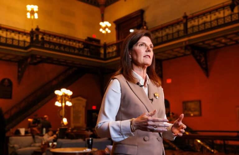 Pamela Evette during an interview during a special session at the South Carolina State Capitol in Columbia, South Carolina, on May 19.