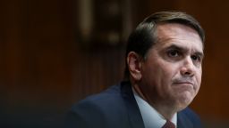 Acting US Attorney General Todd Blanche looks on as he testifies before a Senate subcommittee on the Justice Department's proposed 2027 budget on Capitol Hill in Washington, DC, on May 19, 2026.