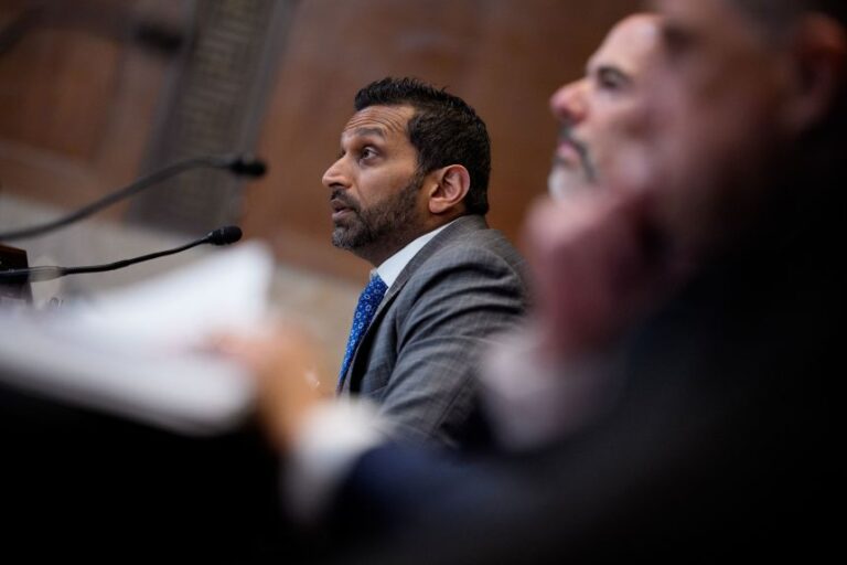 FBI Director Kash Patel speaks during a Senate Committee on Appropriations, Subcommittee on Commerce, Justice, Science, and Related Agencies hearing in the Dirksen Senate Office Building on Capitol Hill on May 12 in Washington, DC.