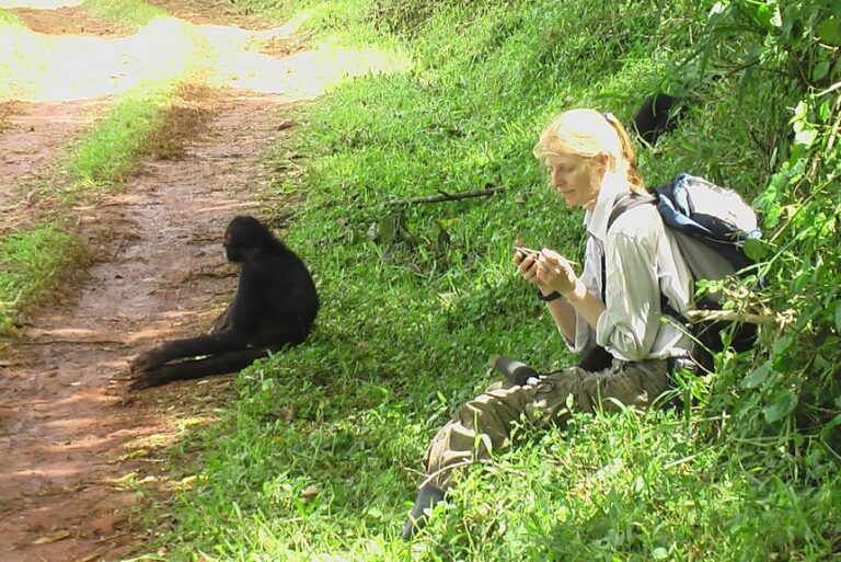 Catherine Crockford of the Institute of Cognitive Sciences in France was a speech therapist before she began studying chimpanzees in the Taï National Park in Ivory Coast.