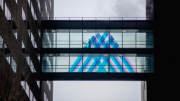 A skywalk at the Mount Sinai Hospital on Fifth Avenue in Manhattan, March 30, 2020.