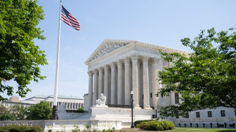 A view of the US Supreme Court in Washington, DC, on June 25, 2026. The US Supreme Court on Thursday backed a Trump administration move to strip deportation protections from some 350,000 Haitians and 6,000 Syrians living in the United States. The conservative-dominated court, in a 6-3 ruling, said the Department of Homeland Security's decision to end Temporary Protected Status (TPS) for Haitian and Syrian immigrants was not subject to judicial review. (Photo by SAUL LOEB / AFP via Getty Images)