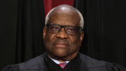 WASHINGTON, DC - OCTOBER 07: United States Supreme Court Associate Justice Clarence Thomas poses for an official portrait at the East Conference Room of the Supreme Court building on October 7, 2022 in Washington, DC. The Supreme Court has begun a new term after Associate Justice Ketanji Brown Jackson was officially added to the bench in September. (Photo by Alex Wong/Getty Images)