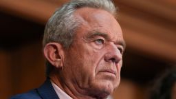 U.S. Secretary of Health and Human Services (HHS) Robert F. Kennedy Jr., looks on during an announcement on microplastics at the EPA headquarters in Washington, D.C., U.S., April 2, 2026.