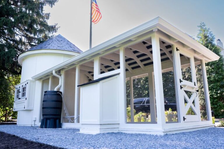 The new chicken coop, designed by Carolina Coops, came at no cost to taxpayers, according to a source familiar with the matter.