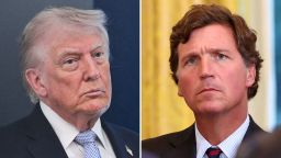 President Donald Trump, left, and Tucker Carlson.