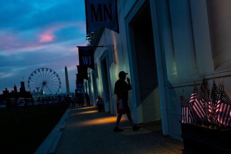 A man visits the Great American State Fair on June 25.