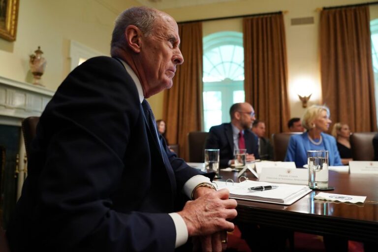 Then-Director of National Intelligence Dan Coats attends a Cabinet meeting at the White House on July 16, 2019.