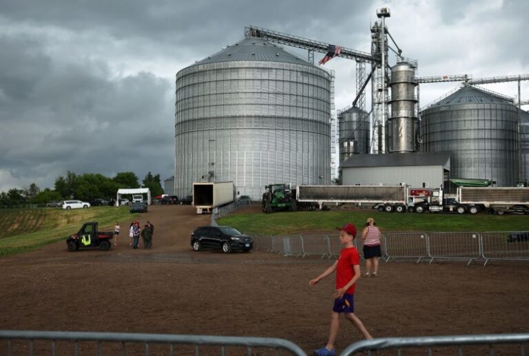 A general view of Custer Farms during a roundtable on agriculture with President Donald Trump on Friday in Chippewa Falls, Wisconsin.