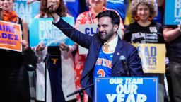 New York City Mayor Zohran Mamdani attends a Get Out the Vote rally in Brooklyn, New York, on Thursday.