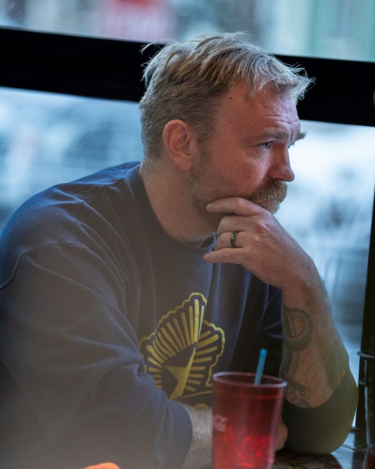 Graham Platner during an interview in South Portland, Maine, on Friday, March 6.