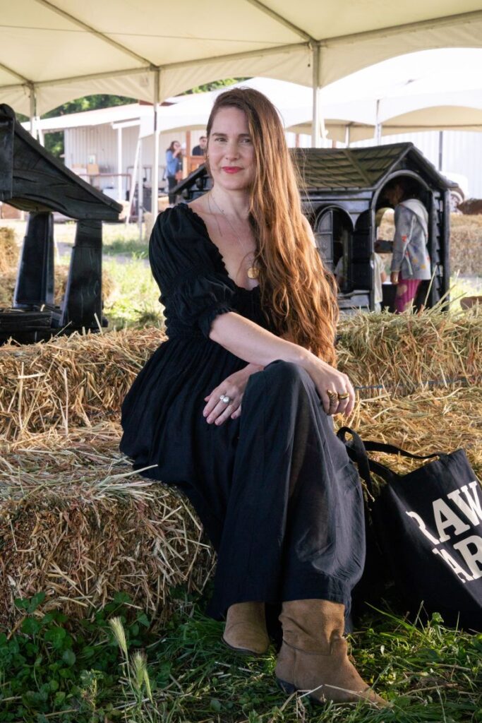 Alyssa Wolfer, 42, of Bakersfield attends Camping with the Cows.