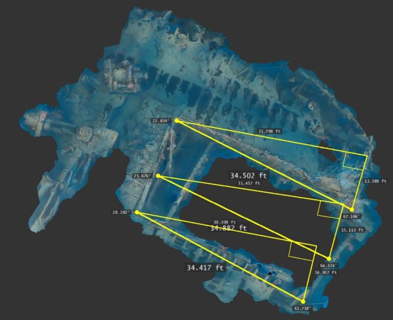Researchers made a 3D model of the Hōfuku<em> </em>Maru using a technique called photogrammetry.