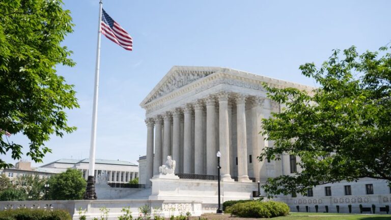 A view of the US Supreme Court in Washington, DC, on June 25, 2026. The US Supreme Court on Thursday backed a Trump administration move to strip deportation protections from some 350,000 Haitians and 6,000 Syrians living in the United States. The conservative-dominated court, in a 6-3 ruling, said the Department of Homeland Security's decision to end Temporary Protected Status (TPS) for Haitian and Syrian immigrants was not subject to judicial review. (Photo by SAUL LOEB / AFP via Getty Images)