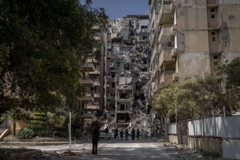 Aftermath of an Israeli airstrike is seen on May 29, in Tyre, Lebanon.