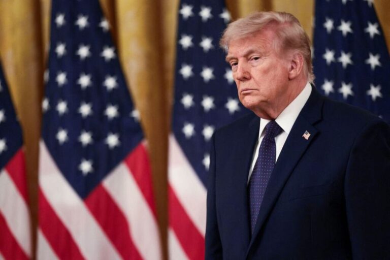 President Donald Trump in the East Room of the White House in Washington, DC, on May 22.