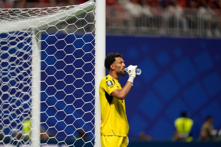 Cape Verde goalkeeper Vozinha takes a drink. Fans in the US and Canada are also allowed to bring in one water bottle per person