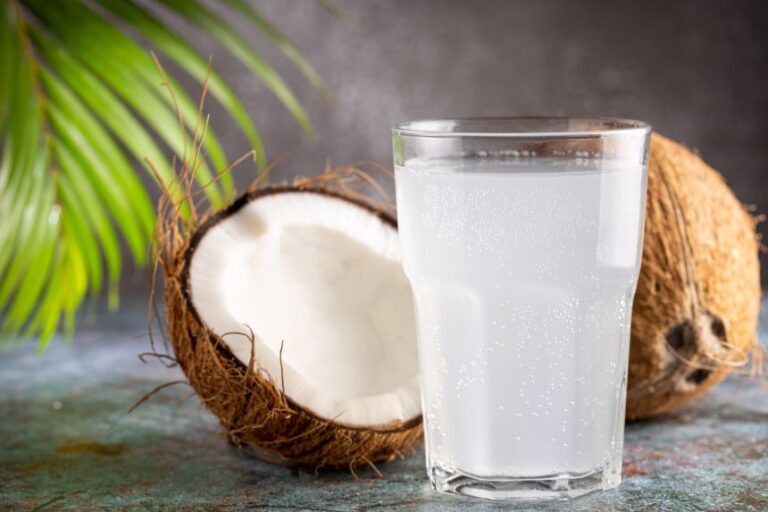 Fresh coconut water can help keep you hydrated during hot summer months.