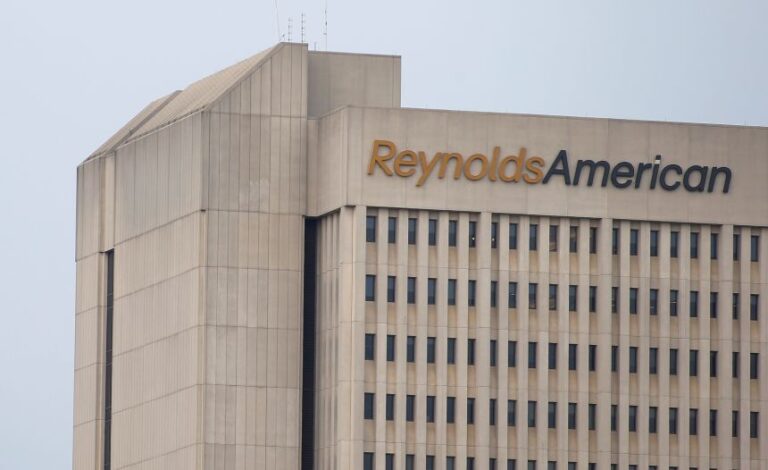 The headquarters of Reynolds American in downtown Winston-Salem, North Carolina, on May 23, 2014.