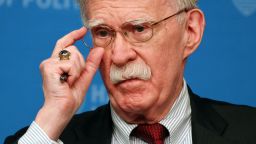 John Bolton speaks at Harvard Kennedy School's John F. Kennedy Jr. Forum, Monday, Sept. 29, 2025, in Cambridge, Mass.