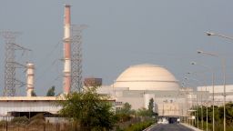 The reactor building of Bushehr nuclear power plant is seen just outside the city of Bushehr, south of Tehran, Iran, in August 2010.
