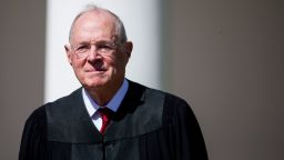 WASHINGTON, DC - APRIL 10: U.S. Supreme Court Associate Justice Anthony Kennedy is seen during a ceremony in the Rose Garden at the White House April 10, 2017 in Washington, DC. Earlier in the day Gorsuch, 49, was sworn in as the 113th Associate Justice in a private ceremony at the Supreme Court. (Photo by Eric Thayer/Getty Images)
