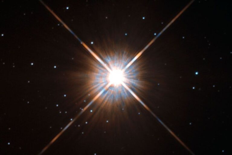 Proxima Centauri, a red dwarf star, as seen by the Hubble Space Telescope.