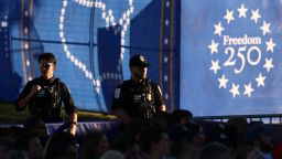 Law enforcement officers next to