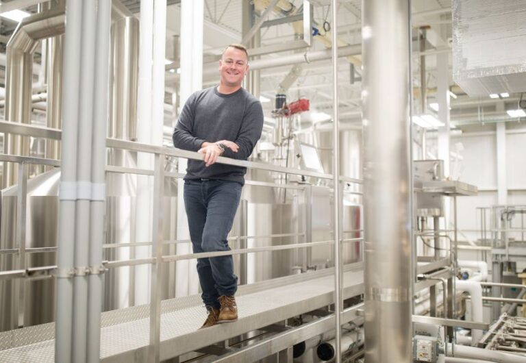 Dan Kleban, co-owner of Maine Beer Company, poses for a portrait in the brewery in February 2019.
