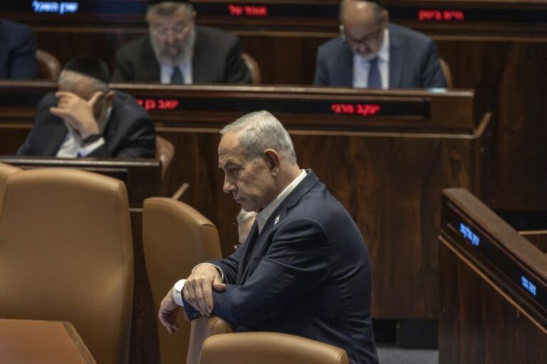 Israeli Prime Minister Benjamin Netanyahu at the Knesset in Jerusalem on July 16, 2026.