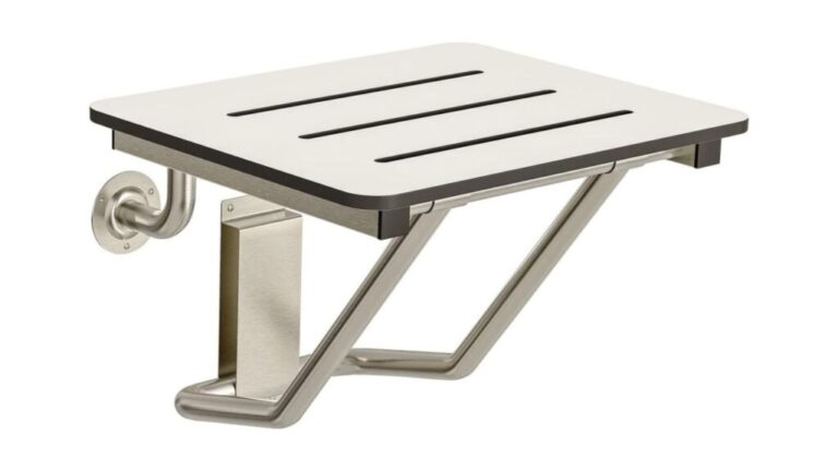 Stardrix ADA-Compliant Phenolic White Folding Shower Seat
