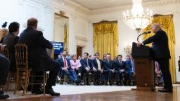 US President Donald Trump addresses the nation from the East Room of the White House in Washington, DC on July 16, 2026.
