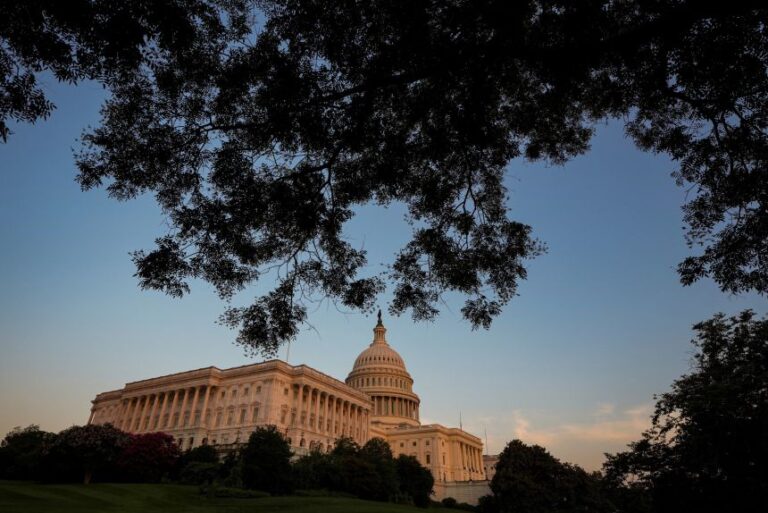 The US Capitol as the sun sets on July 13.
