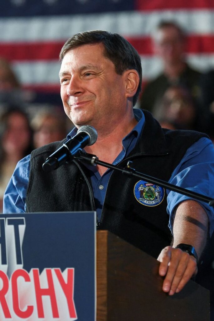 Troy Jackson speaks during a