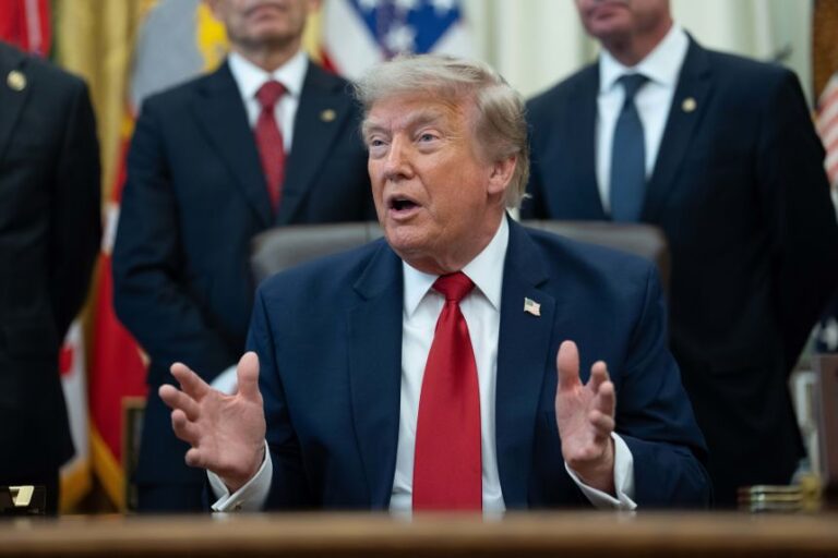 US President Donald Trump during an executive order signing in the Oval Office of the White House in Washington, DC, on Monday, July 13, 2026.