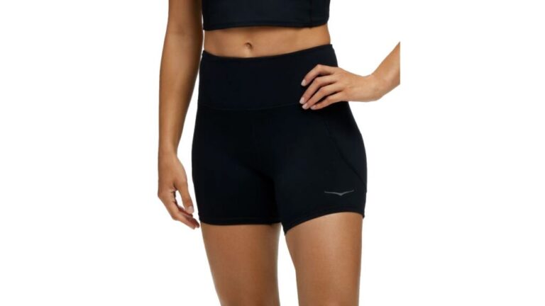 Hoka Elaro 5-Inch Bike Short agaisnt a white background