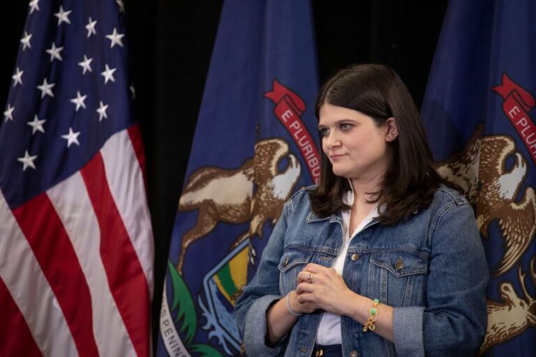 Rep. Haley Stevens, a Democratic candidate for Michigan's US Senate seat, hosts a