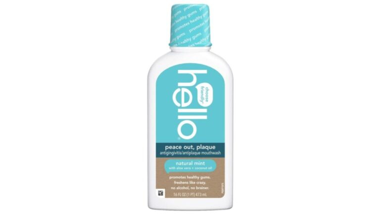 Hello Peace Out Plaque Natural Mint Mouthwash