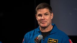 Artemis II mission specialist Canadian astronaut Jeremy Hansen speaks at the Canadian Space Agency (CSA) headquarters in Longueuil, Quebec, Canada on May 14, 2026.