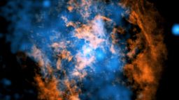 A handout image obtained by Reuters on June 4, 2026, shows evidence of a wind blowing away from Sagittarius A* (Sgr A*), the Milky Way’s supermassive black hole. The white dot in the center shows Sgr A*; orange represents data from ALMA radio telescopes in Chile, mapping the location of cold gas; blue represents X-ray data from NASA's Chandra X-ray Observatory, showing a large cone-shaped cavity, filled by hot X-ray-emitting gas, which researchers think was created by a hot, energetic wind from Sgr A*. X-ray: NASA/CXC/Northwestern Univ./M. Gorski; Radio: ESO/NAOJ/NRAO/ALMA; Image processing: NASA/CXC/SAO/K. Arcand and P. Edmonds/Handout via REUTERS THIS IMAGE HAS BEEN SUPPLIED BY A THIRD PARTY TPX IMAGES OF THE DAY