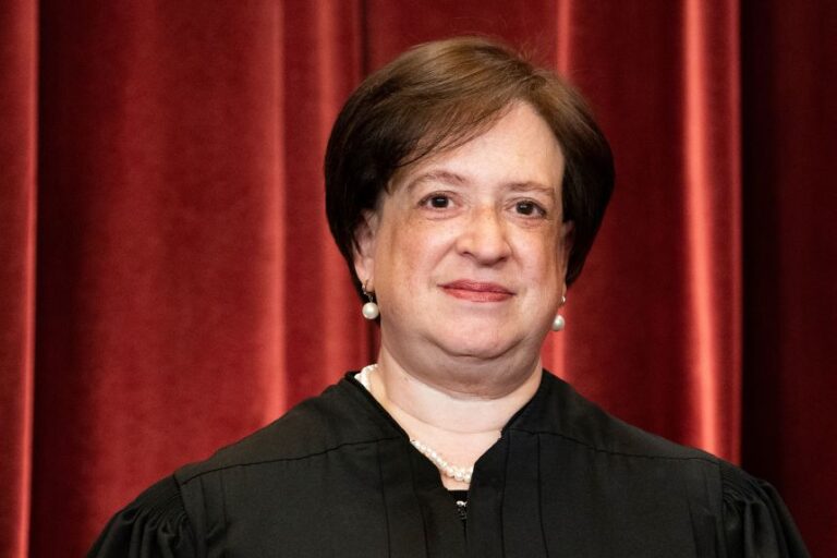 Justice Elena Kagan is seen during a group photo of the Justices at the Supreme Court in Washington, DC on April 23, 2021.